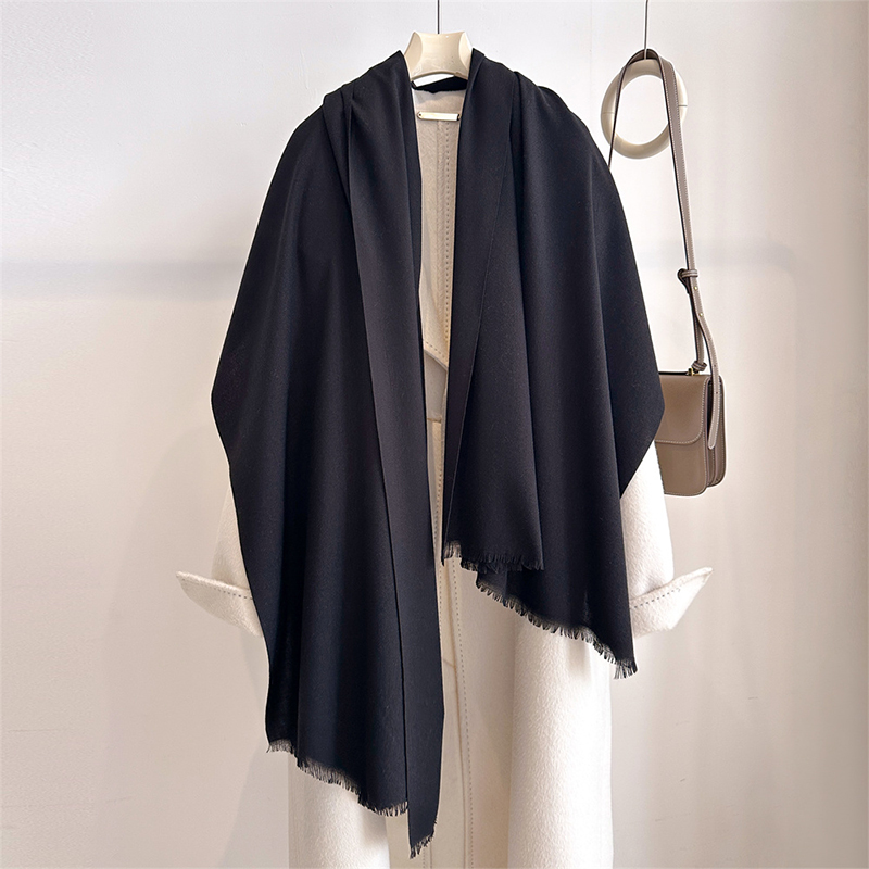 Shawl Wrap Winter - Роскошный зимний кашемировый шарф, женский однотонный