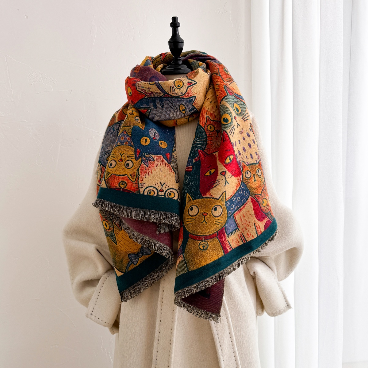 Шарф с принтом, пашмина, шаль, – обзор и цена Cashmere Pashmina Wrap