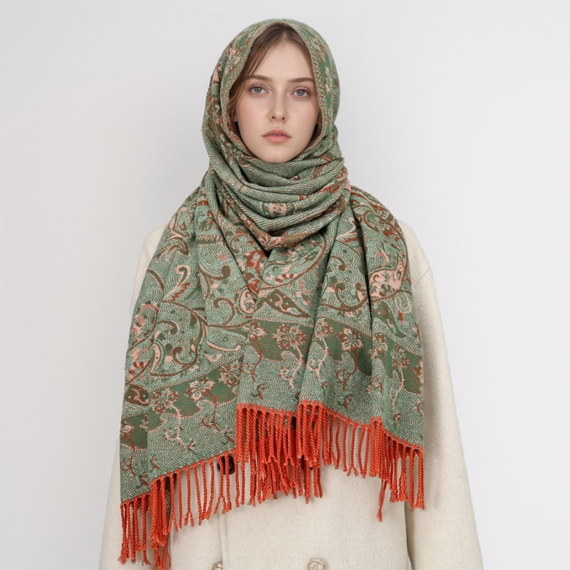 Модный женский жаккардовый шар – обзор и цена Shawl Wrap Winter